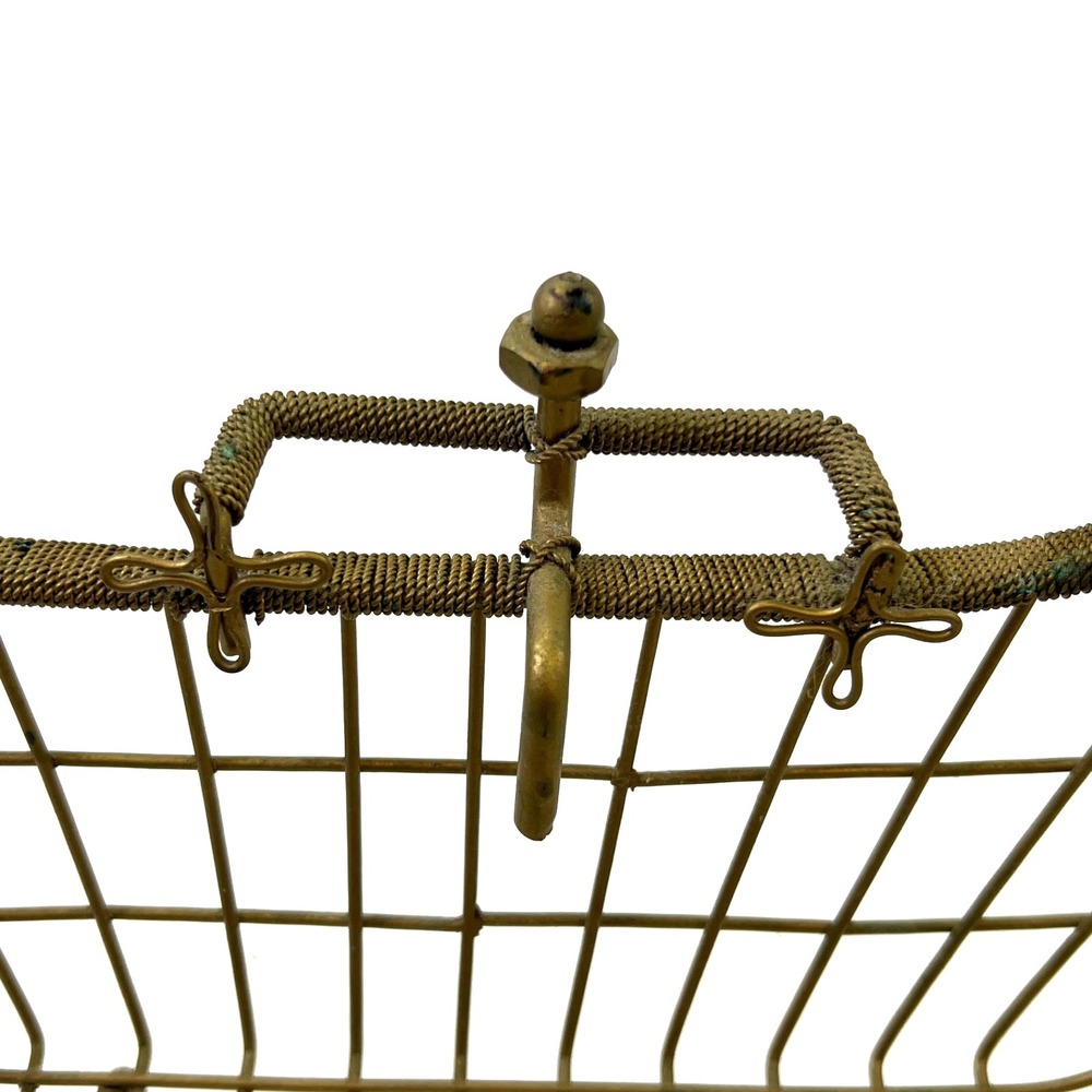Gold Metal Bathtub-Shaped Basket Bathroom Caddy Soap Towel Toiletry Decor Holder - Picture 3 of 11